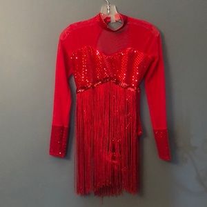 A wish come true red dance outfit size Medium